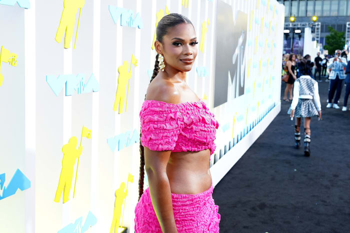 MTV host Kamie Crawford arrives at the 2022 MTV Video Music Awards.